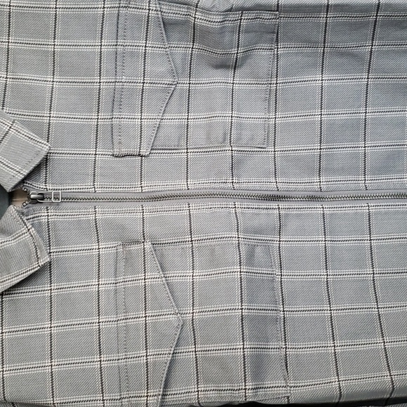 Torrid Super Soft Denim Zip Front Jacket Gray Plaid - Size 3X - Picture 5 of 14